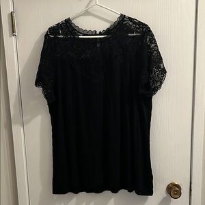 Chic Black Lace Blouse
